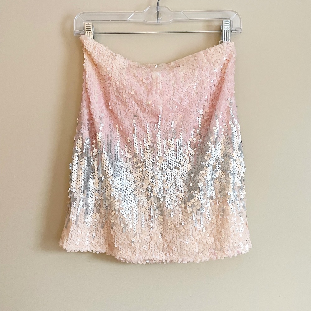 SUPERDOWN Aubree Sequin Valentine Mini Skirt NWT Size L - Picture 6 of 10